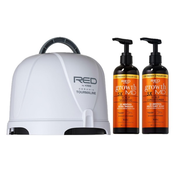 Red by Kiss 3000 Ceramic Tourmaline Professional Hood Dryer with