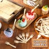 500 Pcs Mini Bamboo Forks 3.54 Disposable Small Wood Appetizer