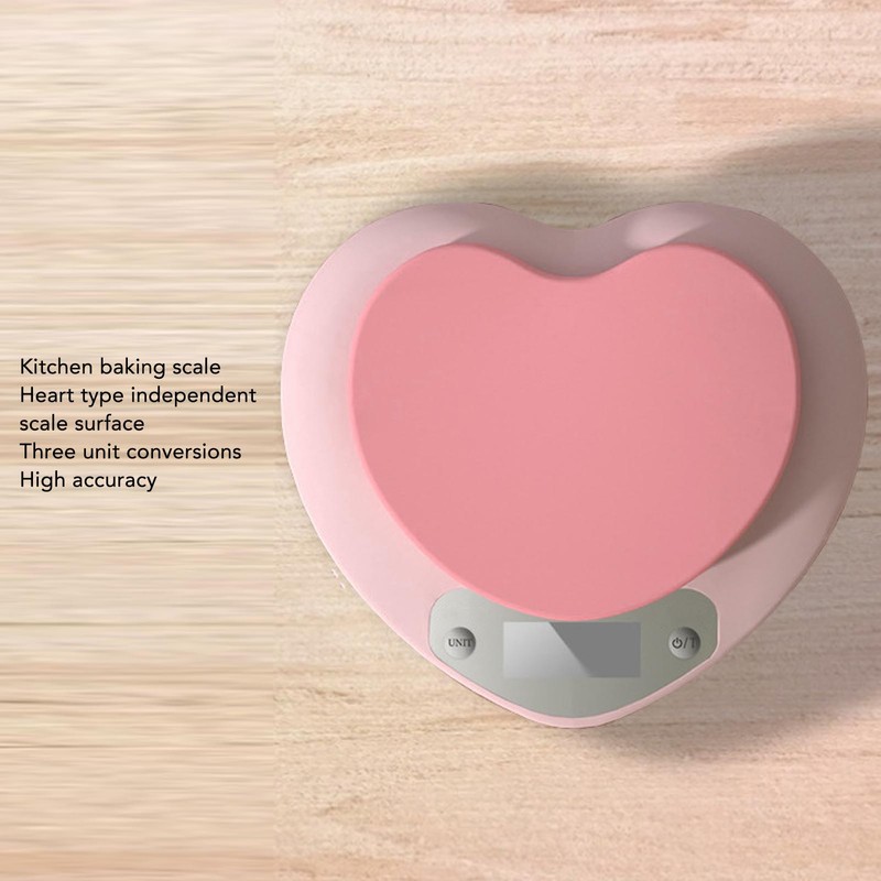 1g Accuracy Digital Kitchen Scale 5kg Household Small Heart Shape