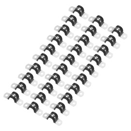 M METERXITY 30-Pack Cable Clamps, 5/8 Inch/ 16 mm 304 Stainless Steel Rubber Cushioned Insulated Cable Clamp U Shape Metal Holder for Tube/Wire/Pipe/Loop Installation