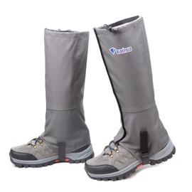 TRIWONDER Outdoor Gaiters, Waterproof Outdoor Gaiters, Wear-Resistant Gaiters for Hiking, Climbing, Snow Hiking, Hunting 1 Pair, grey, l