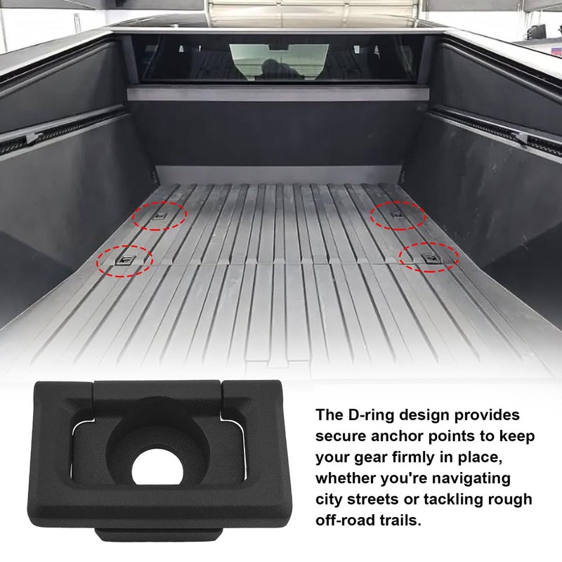 MXSAG 2PCS 90 Degree Rotating D Rings for Cybertruck Flat
