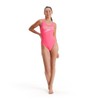 Speedo Women's deep U-back logo swimming trunks, Pink / white