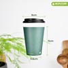 BIOFUTURE Biodegradable Coffee Cups - Disposable Paper Cups with Lids