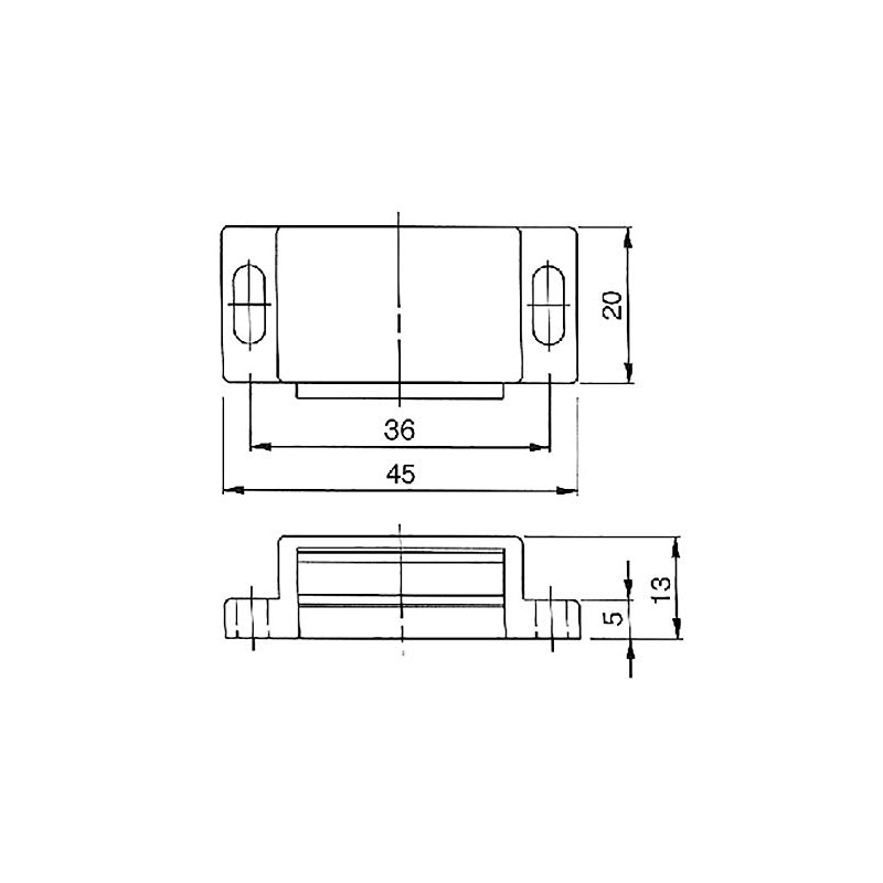 Single Magnetic Catch in Brown - 10 Pack
