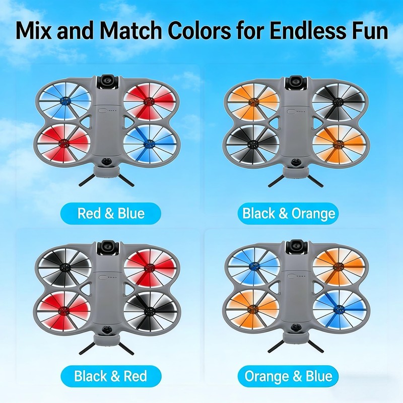 For DJI Neo 2 Propellers, 4 Precision Balanced Blades+ 2x