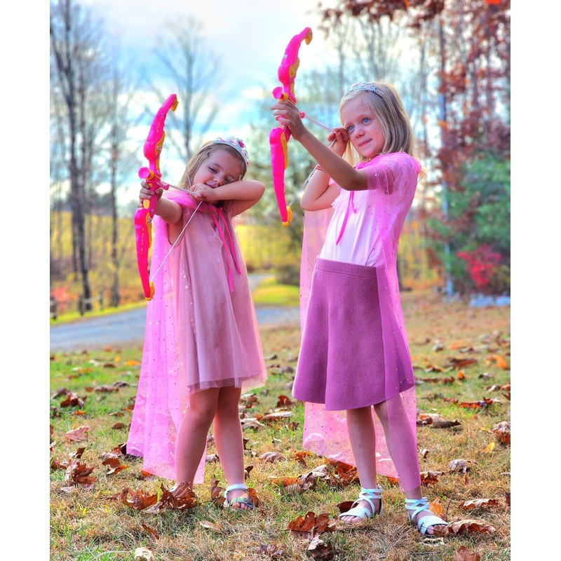 DUDUCOFU Kids Bow and Arrow Set Toys for Girls LED
