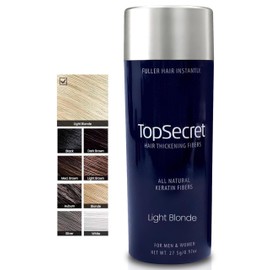 Top Secret Hair Thickening Building Fibers Refills - Undetectable & Natural Hair Filler - for Men & Women - Instantly Fill In Fine Thinning Hair - Weather & Sweat Resistant (Light Blonde, Large)