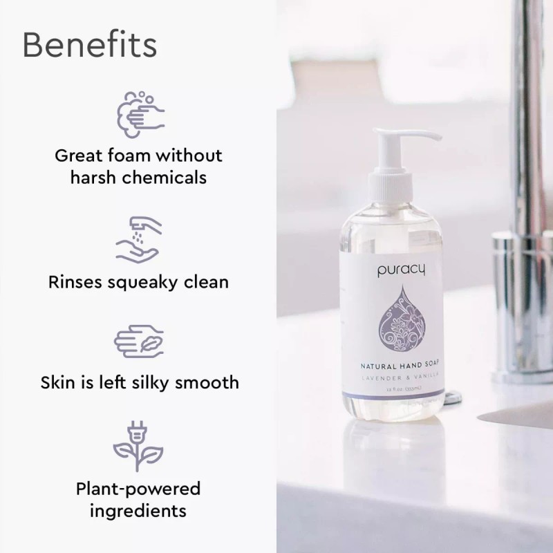 Puracy Jabón Gel Natural Lavado Manos Hipoalergénico Vegano Biodegr