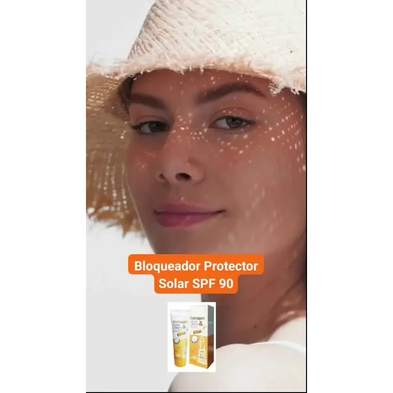 Bloqueador Solar Protector Colágeno Spf 90 2 Pzas.