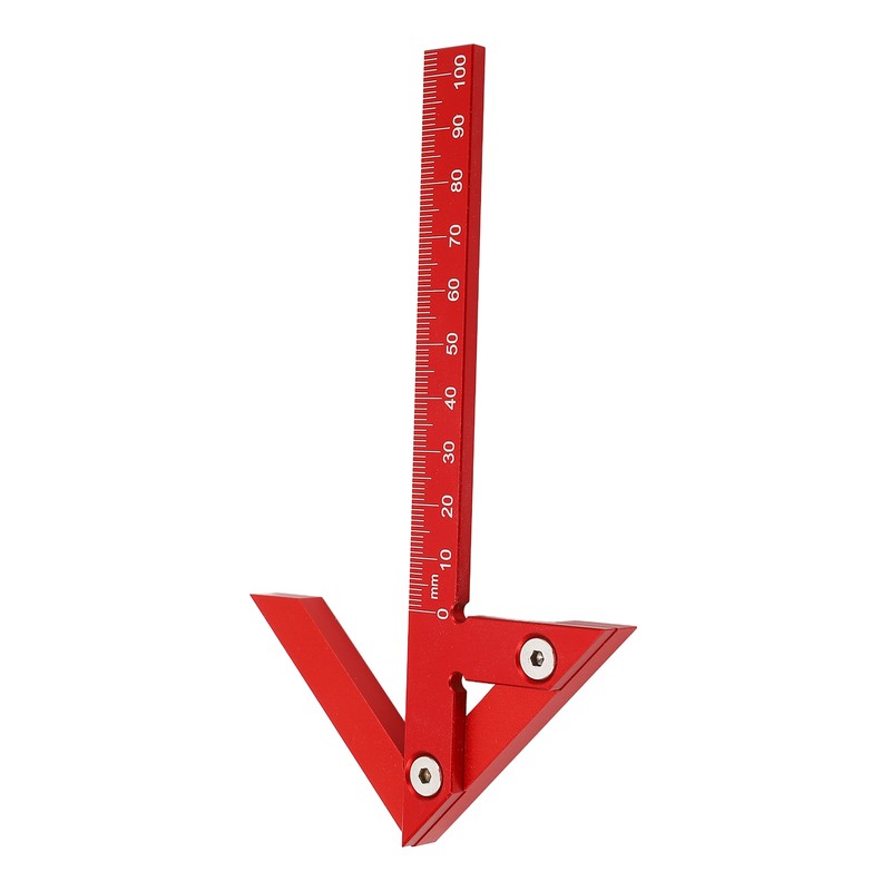 Center Gauge 105mm 45° 90° Aluminum Alloy Line Ruler Measuring