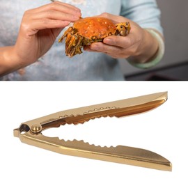 Crab Crackers, Nut Crackers for All Nuts, No Deformation Gold Safe Lever Type Stainless Steel Robust Nut Opener Crab Leg Cracker Tool for Cracking Lobster