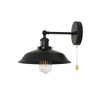 Bagkcopp Industrial Black Wall Sconces Light with Pull Chain Switch,Wall