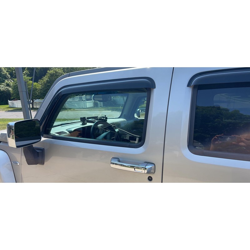 Ratzsdala 94329 External Durable Side Window Rain Guards, 4pcs Tape