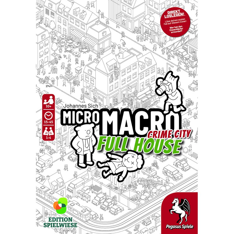 Pegasus Spiele 59061G MicroMacro Crime City 2-Full House, Multi-Colour, Multi-Coloured