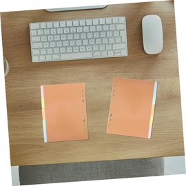 TEHAUX Index Page Divider, Plastic Colorful Classification Page Tab for Notebook Memo (A5), Page Tabs Sticky Tabs for Books, Notebook Tabs