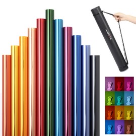 AMBITFUL 40cmx50cm Photography Video Soft Light Paper Color Temperature Film Stage Lighting Color Paper Filter Film Shooting Props (12 Colors)