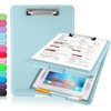 Sooez Clipboard with Storage, Plastic Storage Clipboard with Low Profile