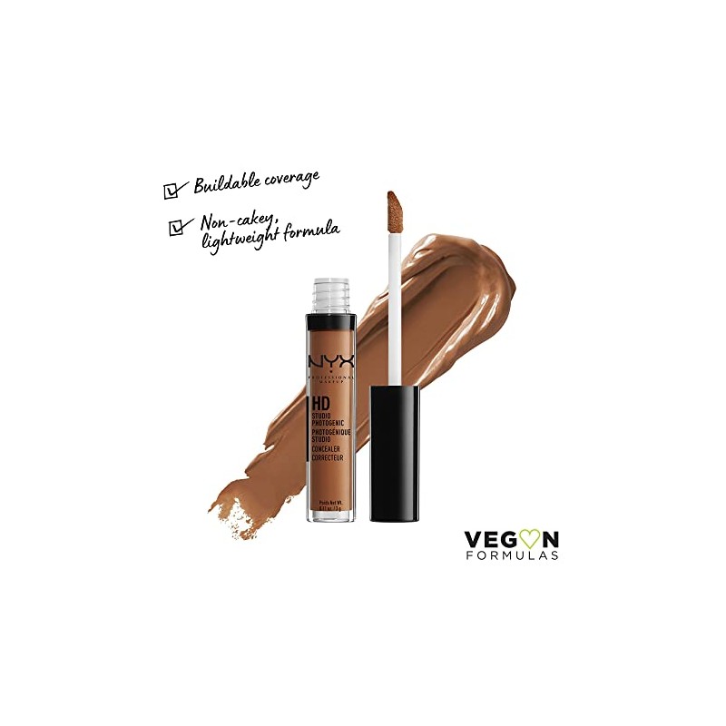 NYX PROFESSIONAL MAKEUP HD Studio - Varita correctora fotogénica, cobertura