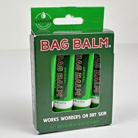 Bag Balm On the Go 4 Pack Vermont Travel Tubes Moisturizer Lip Hands NEW 1.33oz