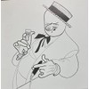 Al Hirschfeld "W.C. Fields 1973" CUSTOM FRAMED ART Caricature Comedian