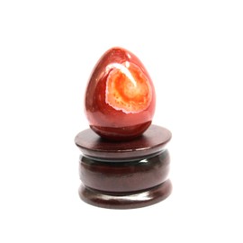 Jet Natural Carnelian Gemstone Crystal Egg Hand Carved Healing Massage Meditation Spiritual 2 inch Size