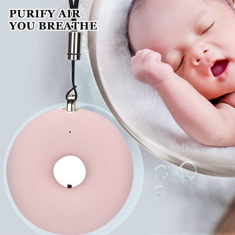 Wearable Air Purifier Necklace Portable Personal Mini USB Charge Air