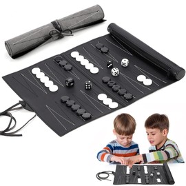 Backgammon Game Set Classic Backgammon Set for Adults, Playing Field W x D: 36 x 25.3 cm