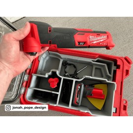 Jonah Pope Design Milwaukee Packout Insert for M12 Fuel Multi-tool  (Insert Only) - Industrial Gray