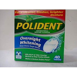 Polident Overnight Whitening Dent Cl Tab 10X4