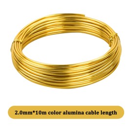 6 Rolls Aluminium Craft Wire, 2 mm Flexible Aluminium Wire for Crafts, 6 Colours, Round Aluminium Wire, Jewellery Wire, Aluminium for DIY Sculpture, Bicycle, Motorcycle, Modelling Jewellery Wire, 10 m