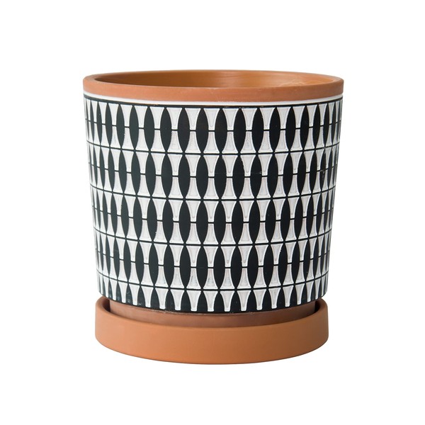 D'vine Dev 8.2 Inch Planter Pot, Terracotta Pot for Plants