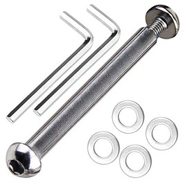 M8 - Juego de tornillos Allen de 8 mm x 28 mm a 86 mm, eje de acero al carbono de grado 8,8 mm, para delantero, trasero, 2, 3, 4 ruedas, patinete, patinete, patinete, adolescente/adulto, capacidad de
