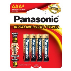 Panasonic AAA 4 Pack Power Plus 1.5V Alkaline Batteries
