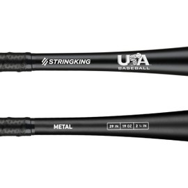 StringKing Metal USABat Certified USA Youth Baseball Bat (-10, 2 1/2") (29″ - 19 oz)