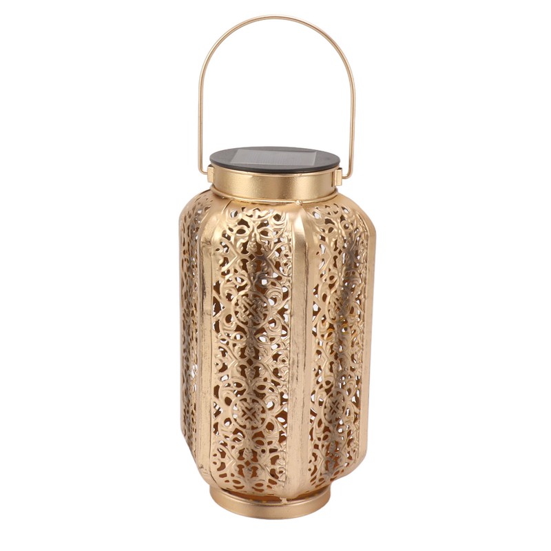 5730LED Hanging Lamp Solar Powered IP44 Waterproof Hex Hollow Lantern