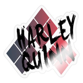 Spreadshirt Harley Quinn Tile Smear Sticker, 10 x 10 cm, Transparent Glossy