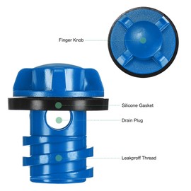 M METERXITY 4-Pack Cooler Drain Plug, Coolers Plug Replacement Accessories with Leak-Proof Design for Drain Plugs and Most Brand Coolers [Blue]