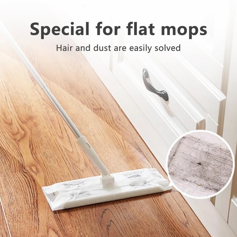 100 Count Dry Sweeping Cloths Pads, Disposable Duster Mop Refills,