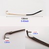 QYAJS 1 Pair Metal Frame Arms Rimless Glasses Legs and