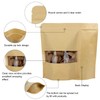 Blisstime 50 Pack Kraft Stand Up Zip Lock Pouch Bags,