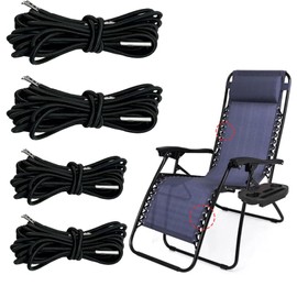 WLHFDC 4 Stück Elastische Schnur für Sonnenliege,Gummischnur für Relax-Liegestuhl,Sonnenliege,Patio Gartenliege,Strandliege, Zero Gravity Stuhl Ersatz Schnur,Elastischer Stuhl Reparatur Kit