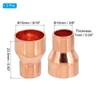 PATIKIL 9/16" to 3/8" ID Copper Reducer, 2pcs 99.9% Pure