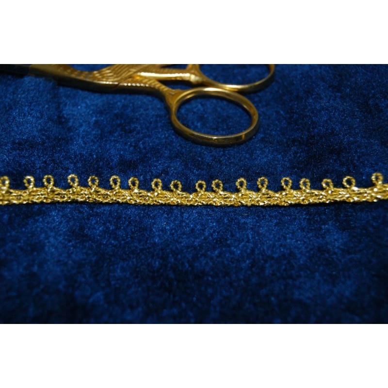 Unbranded Gold or Silver Picot loop metallic braid trims sold