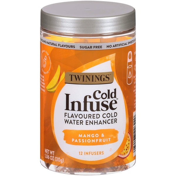 Twinings Cold Infuse Flavored Water Enhancer, Mango & Passionfruit, 12 Infusers (Pack of 6)
