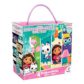 Novelty Corp - Rompecabezas 4 en 1, Gabbys Doll House, Ensable Perfecto, Piezas Resistentes, Mejora Agilidad Mental, Ensamble Perfecto, Juegos...     