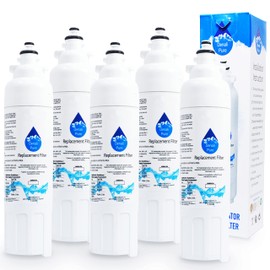 5-Pack Replacement for LG LT800P Refrigerator Water Filter - Compatible with LG LT800P, ADQ73613401 Fridge Water Filter Cartridge
