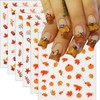 6Sheets Maple Leaf Nail Art Stickers Autumn Pumpkin Maple Leaves