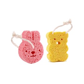 DHWEKU Children's Bath Sponge, Pack of 2 Bath Sponge Shower Sponge Children, Bath Sponge Baby, Shower Sponge Children, Bath Sponge Cute, Shower Sponge Baby, Bath Sponge for Baby, Cartoon Shape