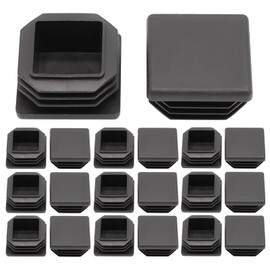 20pcs 1-1/4inch Steel Pipe Plastic Plug Pipe Tubing End Cap Plastic Plugs Square Plastic Plug Chair Glide Plastic End Caps Square Plug